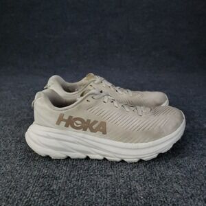 Hoka One One Rincon 3 Shoes Womens Size 6.5 Beige Running Sneakers 1119396 ERGL